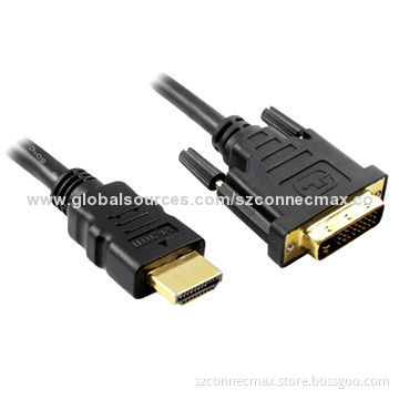 HDMI M to DVI M Cable with Gold-plated Connectors, Up to 5, 1Gbps Data Transfer Rate